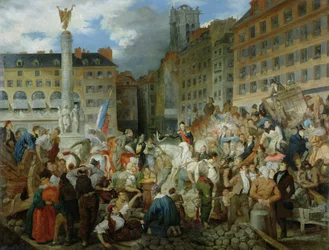 Der Herzog von Orleans überquert den Place du Chatelet am 31. Juli 1830